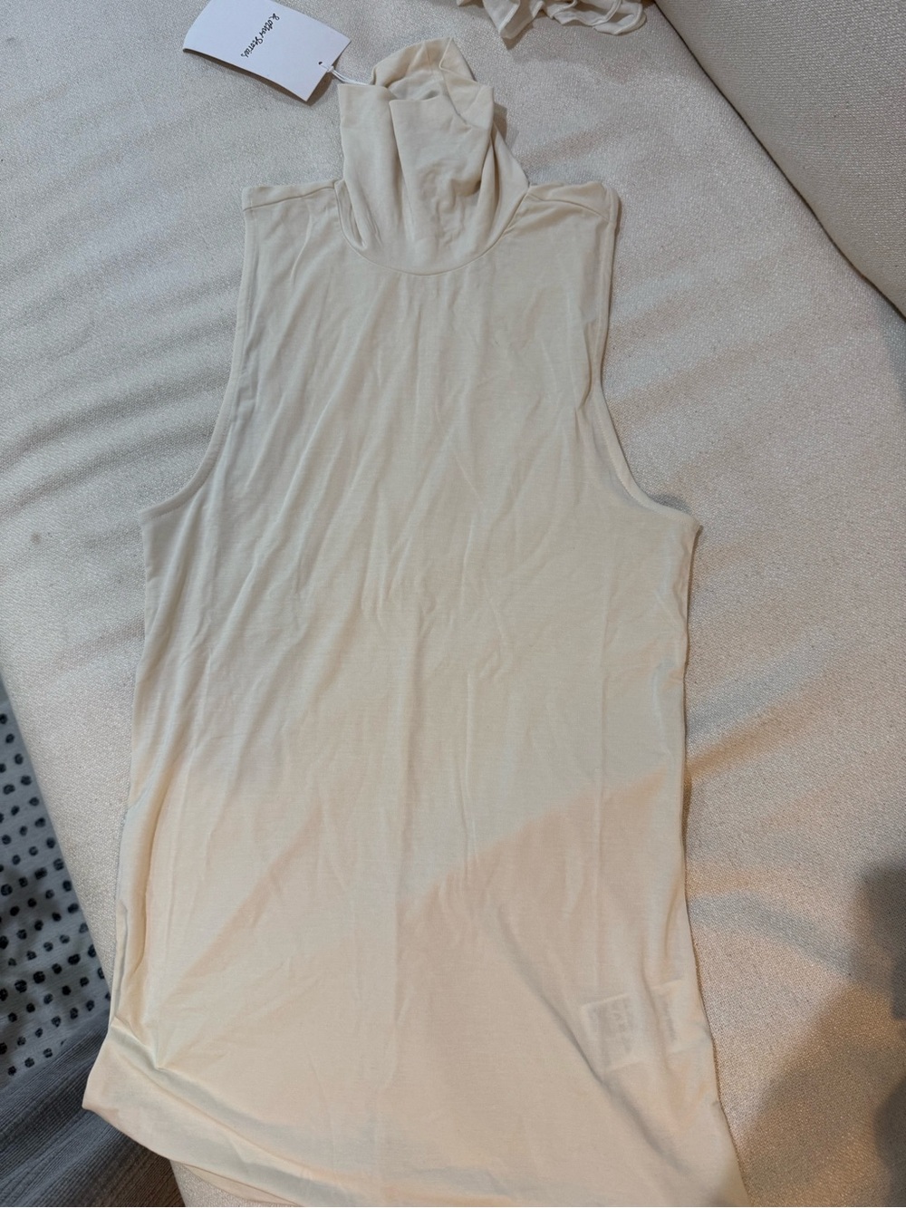 & Other Stories Cream High-Neck Sleeveless Tank
